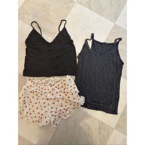 John Galt / Brandy Melville Bundle 3 Items One Price Tanks & Shorts One Size